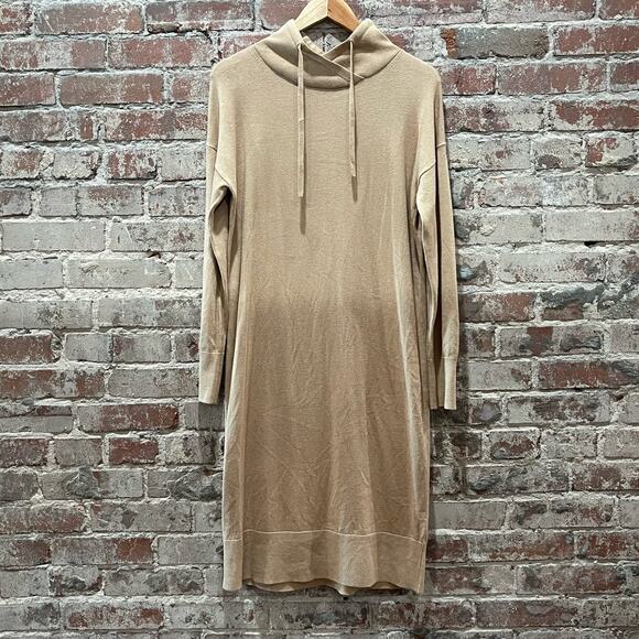 NEW Banana Republic Plush Jersey Funnel Neck Dress Size Medium - Picture 2 of 6